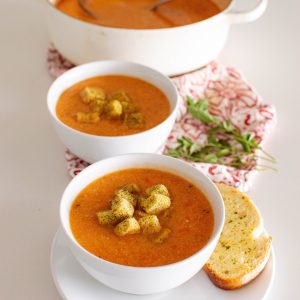'Tis the season for comfort food - including warm and hearty soups! This cream of tomato is absolutely divine and boasts a delicious flavor profile.
